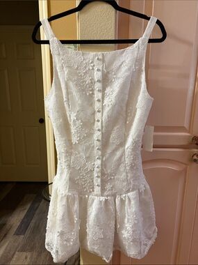 Arose studio NWT capri appliqué drop waist lace dress